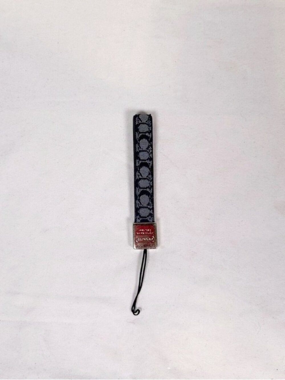 Coach Navy Blue Signature Lanyard Lariat Keychain Charm Phone Strap